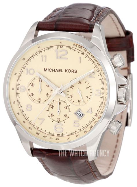 michael kors mk8115 watch|michael kors mens mk8115 leather chronograph watch.